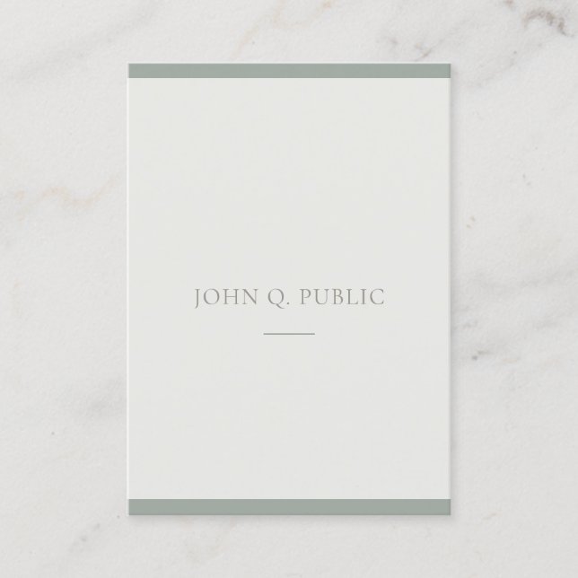 Cartão De Visita Modelo verde minimalista profissional (Frente)