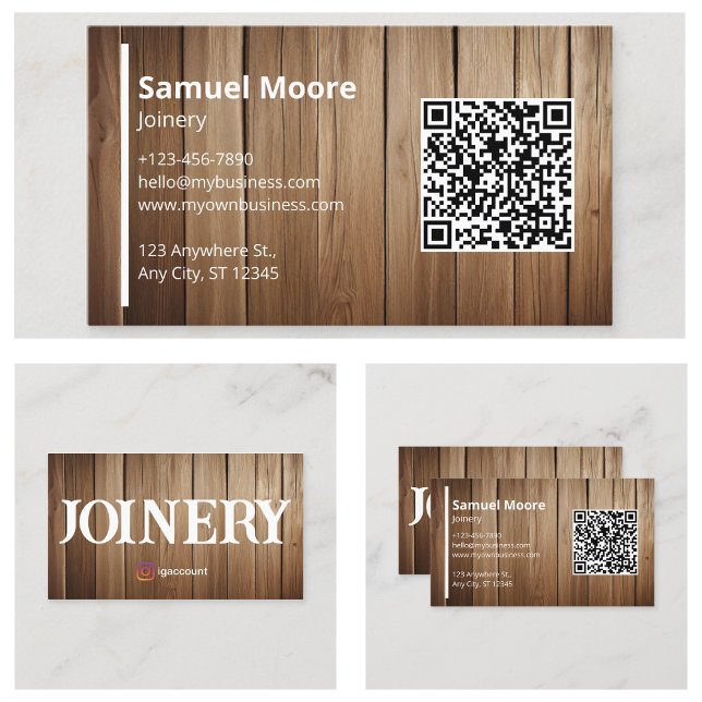Cartão De Visita Modelos de Carpintaria (Joinery Templates Business Card
)