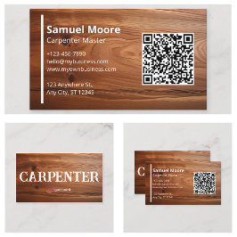 Cartão De Visita Modelos de Carpintaria Rústica