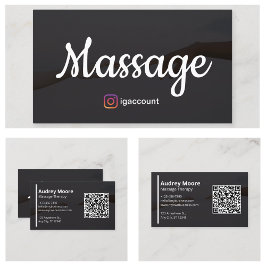 Cartão De Visita Modelos de Design de Terapia de Massagem