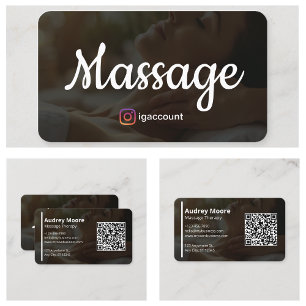 Cartão De Visita Modelos de Design de Terapia de Massagem das Mãos