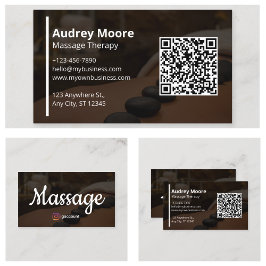 Cartão De Visita Modelos de Design de Terapia de Massagem Profissio
