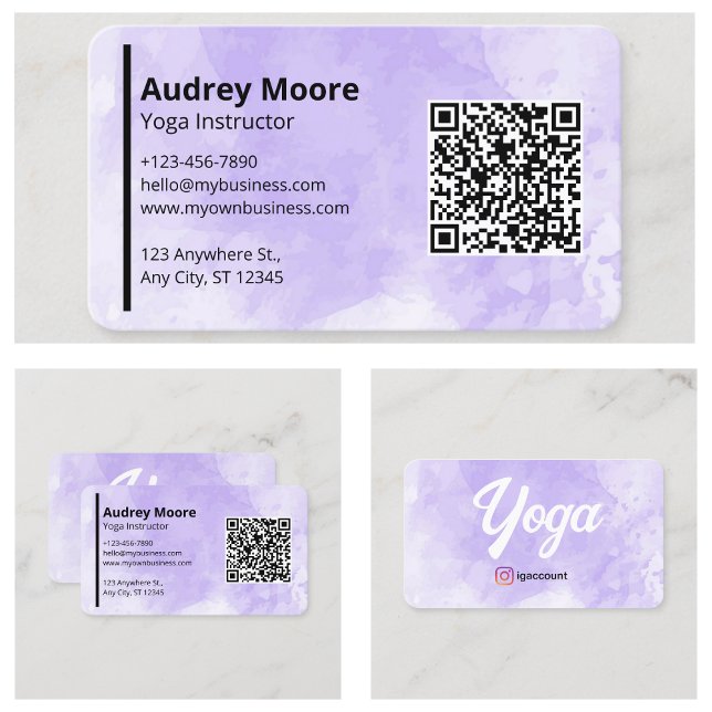 Cartão De Visita Modelos de Instrutor Yoga (Yoga Instructor Templates Business Card
)