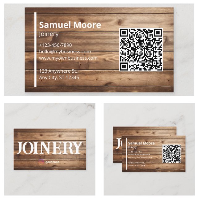 Cartão De Visita Modelos de junção profissionais (Professional Joinery Templates Business Card
)