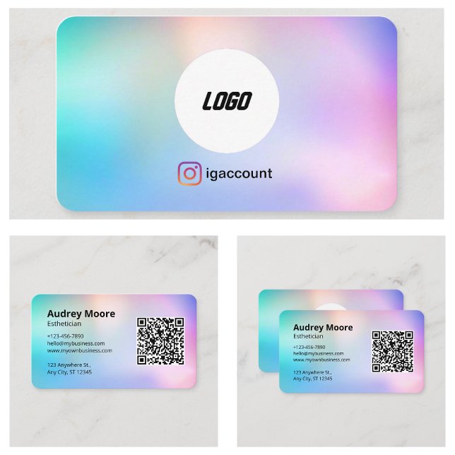 Cartão De Visita Modelos de logotipo esteticista (Esthetician Logo Templates Business Card
)