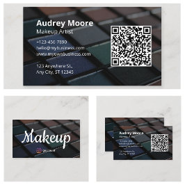 Cartão De Visita Modelos de Makeup Artist Freelance Chic