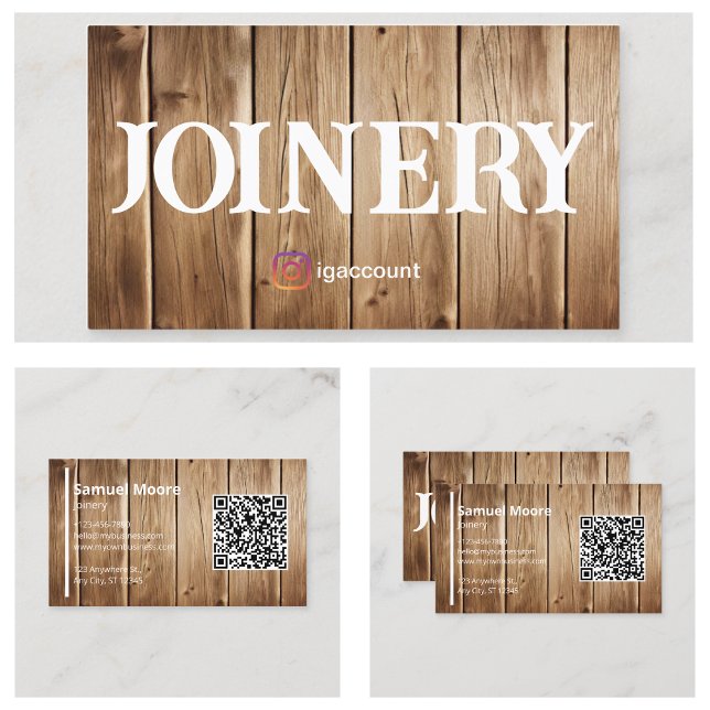 Cartão De Visita Modelos de Marcenaria para Encaixes (Woodworkers Joinery Templates Business Card
)