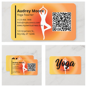 Cartão De Visita Modelos de Professores de Yoga Espiritual