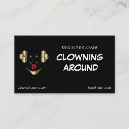 Cartão De Visita Modelos Dourados dos logotipos do palhaço