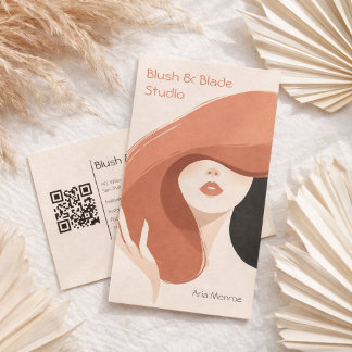 Cartão De Visita Modern abstract Illustration Hairstylist Salon