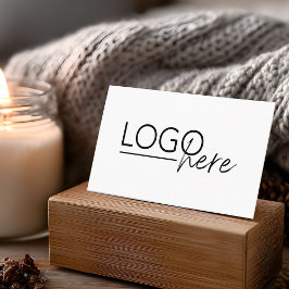 Cartão De Visita Modern Add Your Logo QR Code Professional