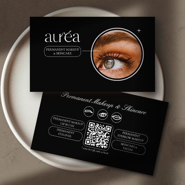 Cartão De Visita Modern Beauty Cosmetic Salon Business Card (Criador carregado)