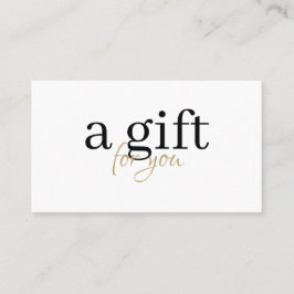 Cartão De Visita Modern Black and Gold Typography Business Discount