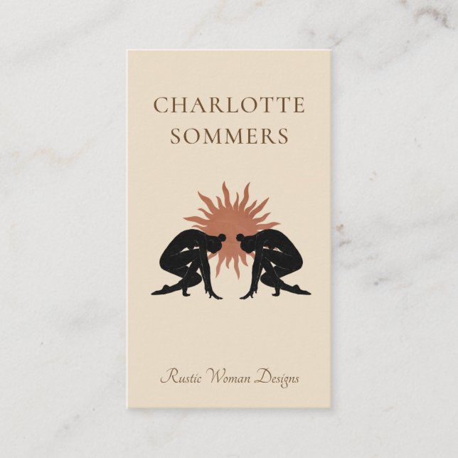 Cartão De Visita Modern Boho Online Boutique (Frente)