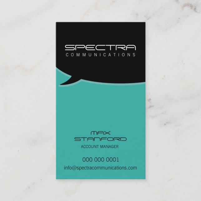 CARTÃO DE VISITA MODERN :: bolha de conversa 11P (Frente)