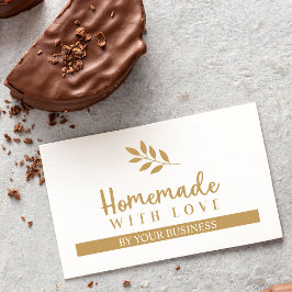 Cartão De Visita Modern Branches Homemade with Love Cote