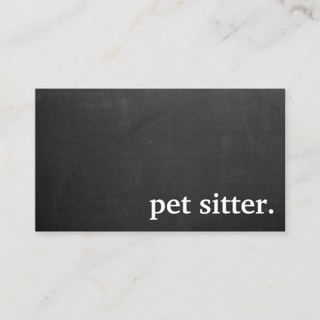 Cartão De Visita Modern Chalkboard pet pet sitter. Loyalty Card (Frente)