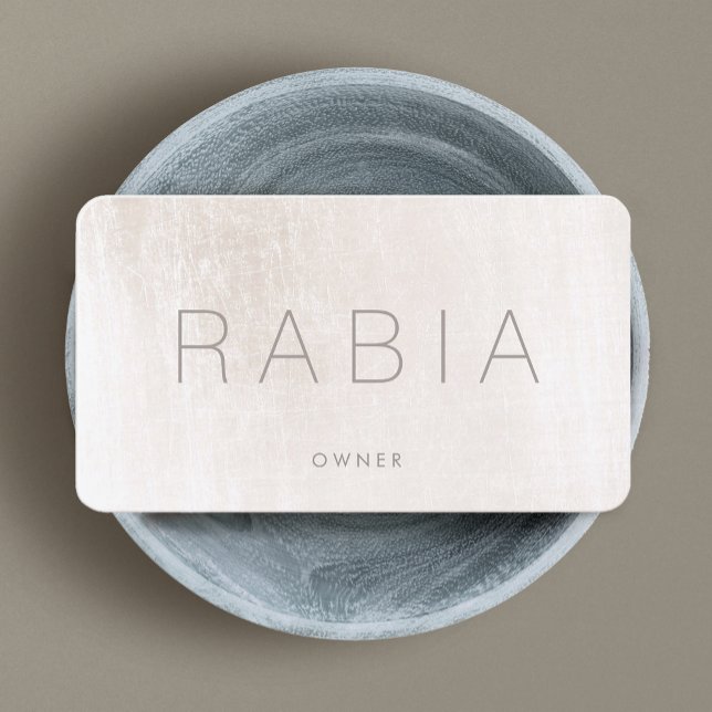 Cartão De Visita Modern Chic Ivory Marble (Criador carregado)