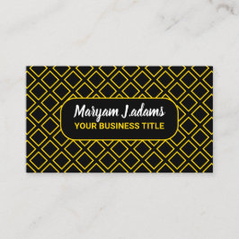 Cartão De Visita Modern Chic Professional (Código QR) Dourado