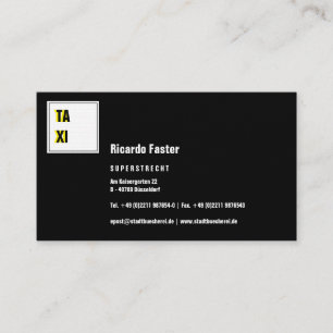 Cartão De Visita Modern Classy Black