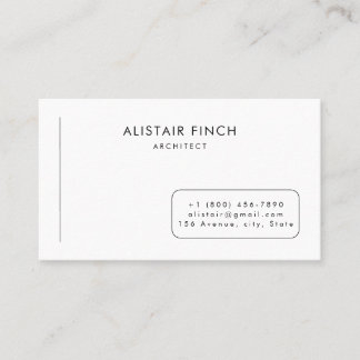 Cartão De Visita Modern Clean Minimal Business Card Template