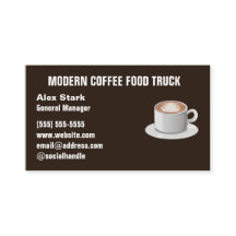 Modern Coffee Food Truck Barista Business Card