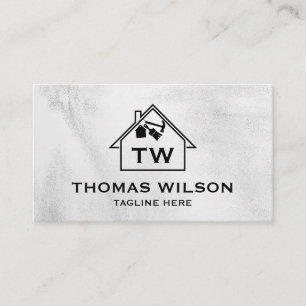 Cartão De Visita Modern Construction Handyman Carpenter Tools Busin