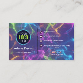Cartão De Visita  Modern Creative Pro– Neon Opal Gemstone Card