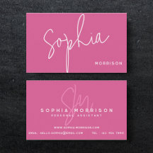 Modern Dark Pink Monogram Professional