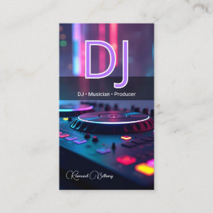 Cartão De Visita Modern DJ Turntable