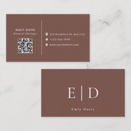 Cartão De Visita Modern Elegant Minimalist QR Code Business Card