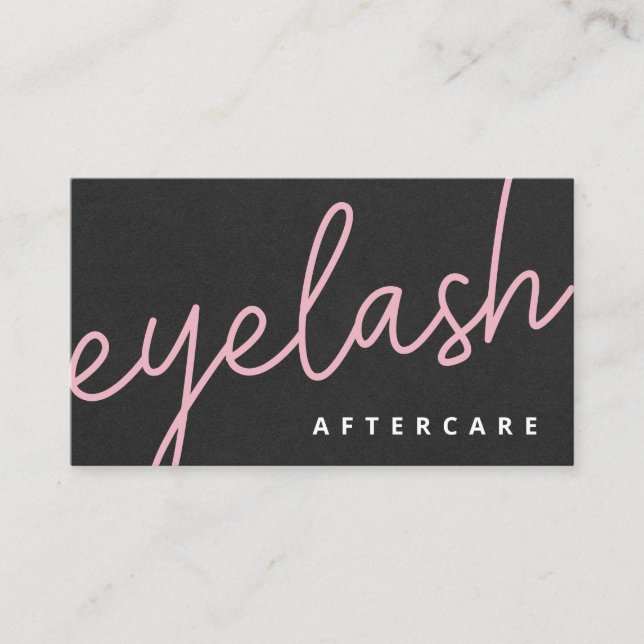 Cartão De Visita Modern Eyelash Extensions Lash Lift Aftercare (Frente)