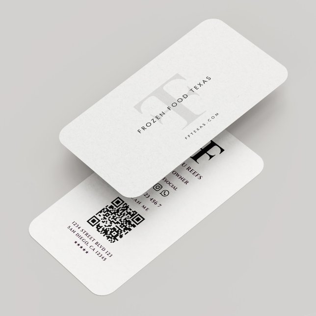 Cartão De Visita Modern F T Mínimo Logo Company Black White (Modern F T Minimal Logo Company Black White Business Card
)