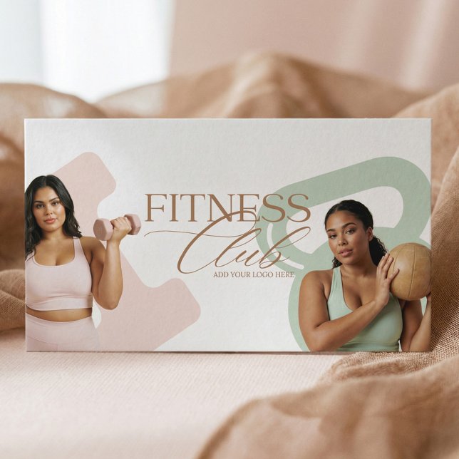Cartão De Visita Modern Fitness Personal Trainer Brand Photo QR  (Modern Fitness Personal Trainer Brand Photo QR Business Card)