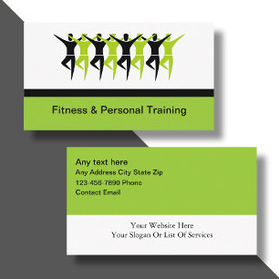 Cartão De Visita Modern Fitness & Treinador Pessoal Novo