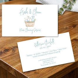 Cartão De Visita Modern Fresh Custom House Cleaning Services