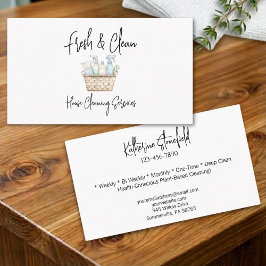 Cartão De Visita Modern Fresh Custom House Cleaning Services