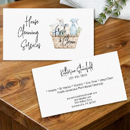 Cartão De Visita Modern Fresh House Cleaning Services