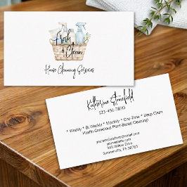 Cartão De Visita Modern Fresh Personalizable House Cleaning Service