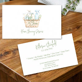 Cartão De Visita Modern Fresh Personalizable House Cleaning Service
