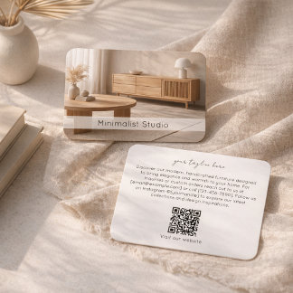 Cartão De Visita Modern Furniture Store Minimalist Interior Design 