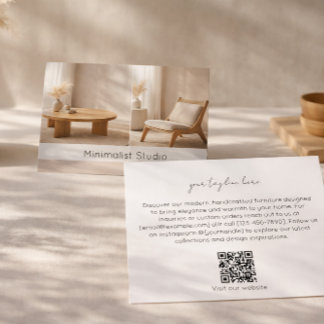 Cartão De Visita Modern Furniture Store Minimalist Interior Design 