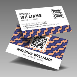 Cartão De Visita Modern Geometric Interlocking Pattern