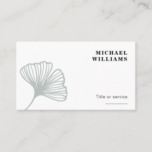 Cartão De Visita Modern Ginkgo Leaf