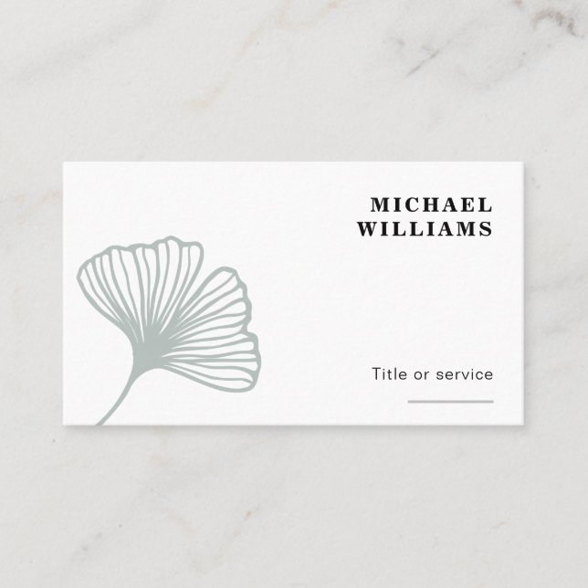 Cartão De Visita Modern Ginkgo Leaf (Frente)