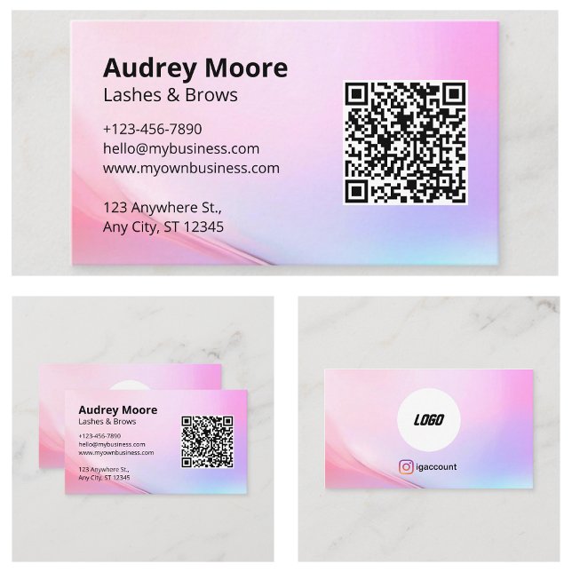 Cartão De Visita Modern Girly Lashes Brows Lash Tech (Modern Girly Lashes Brows Lash Tech Business Card
)