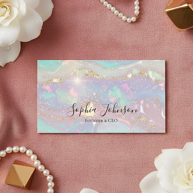 Cartão De Visita Modern Glitter Business Card (Criador carregado)