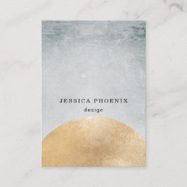 Cartão De Visita Modern Goldener Kreis Aquarell Grau Schwarz