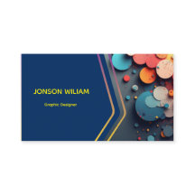 Modern Graphic Designer Business Card | Custom Min