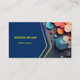 Cartão De Visita Modern Graphic Designer Business Card | Custom Min
